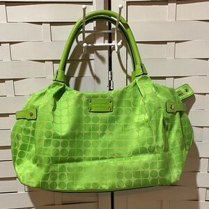 Kate Spade Green Designer Tote Shoulder Bag Purse